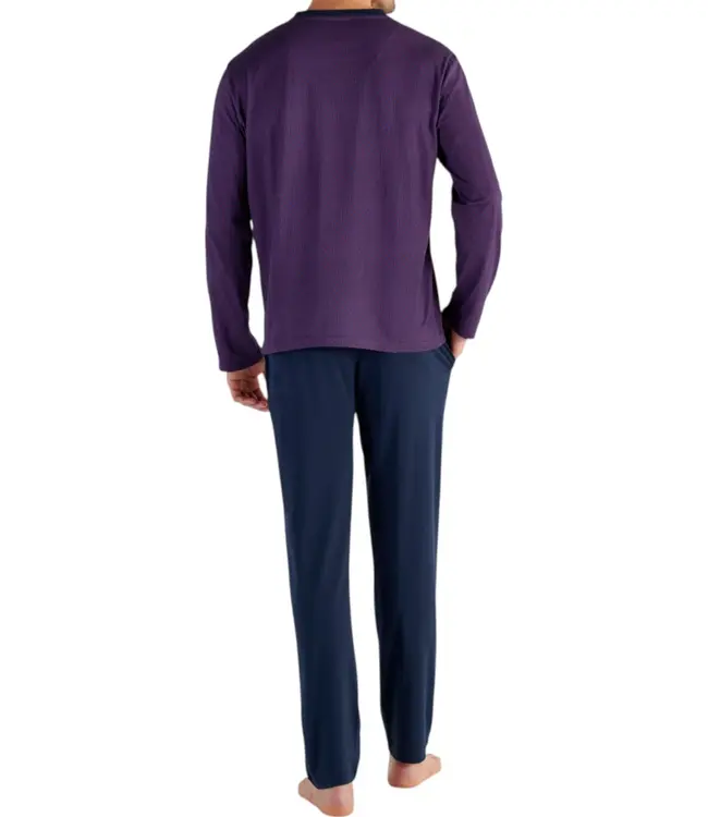 HOM Fats Long Sleepwear Navy Print