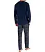 HOM Sid Long Sleepwear Navy Check