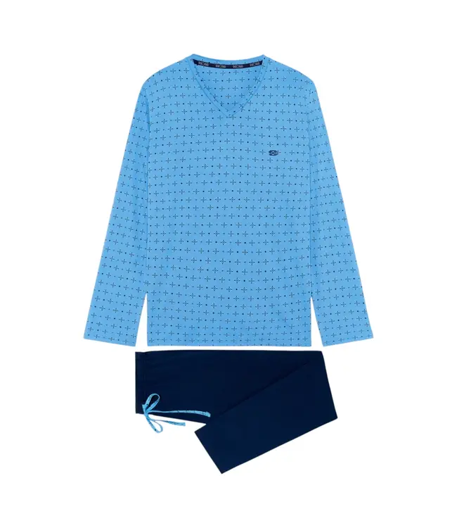 HOM Alan Long Sleepwear Blue Print