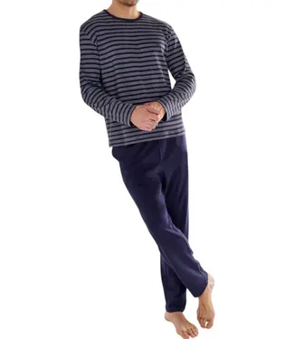 HOM Freedom Long Sleepwear Black White Stripes