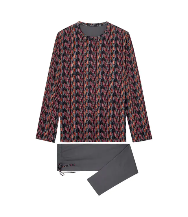 HOM Westgate Long Sleepwear Red Print
