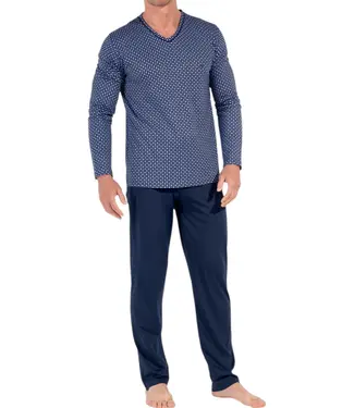 HOM Hampton Long Sleepwear Navy Print