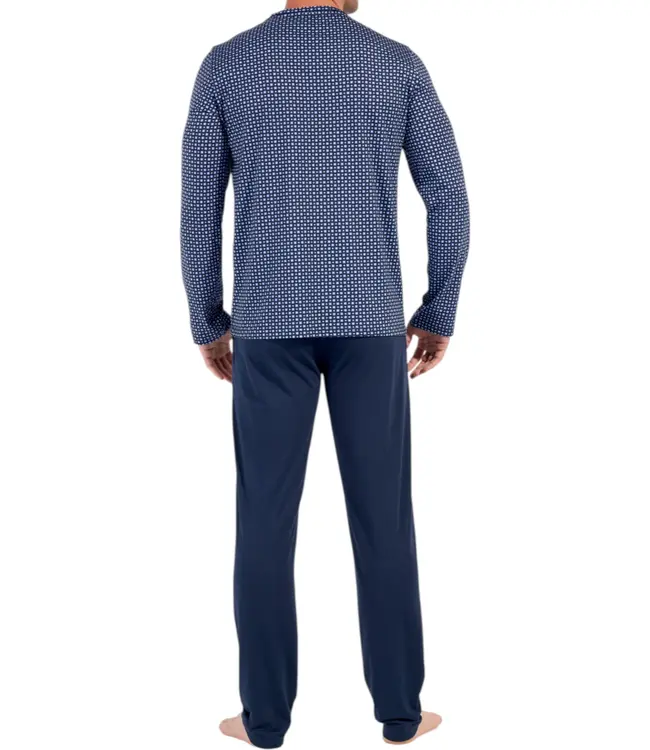 HOM Hampton Long Sleepwear Navy Print