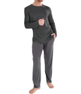 HOM Waldorf Long Pyjama Grey Print