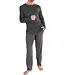 HOM Waldorf Long Pyjama Grey Print
