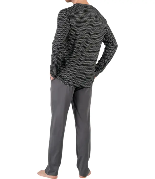 HOM Waldorf Long Pyjama Grey Print