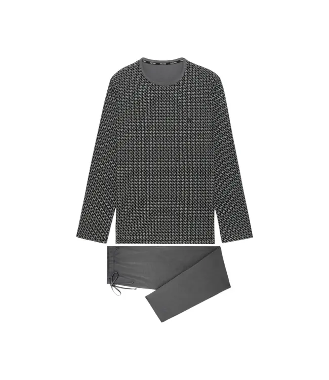 HOM Waldorf Long Pyjama Grey Print