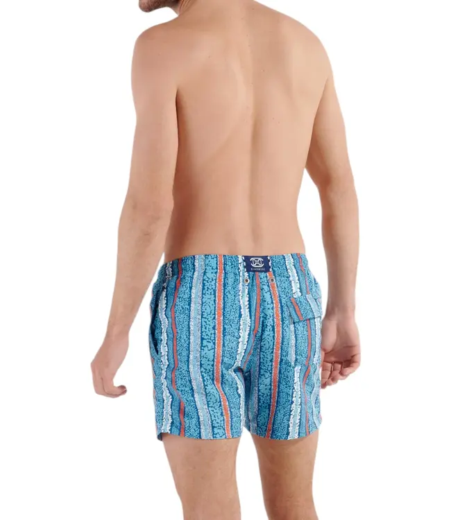 HOM Harrisson Beach Boxer Turquoise-Print