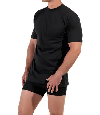 HOM Harro New Tee-Shirt Crew-Neck Black Combination