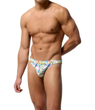 HOM Funky Styles Comfort Micro Briefs White Print