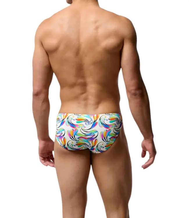 HOM Funky Styles Comfort Micro Briefs White Print