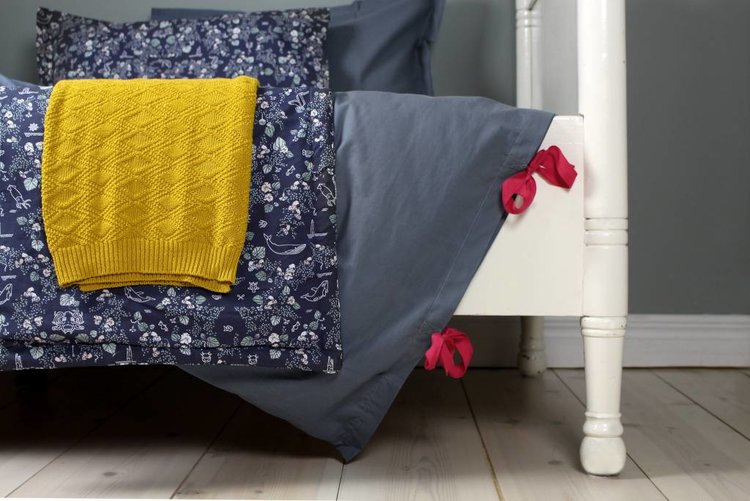 Garbo&Friends Garbo&Friends Ollie mustard cotton blanket