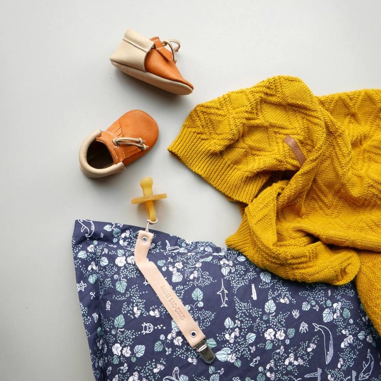 Garbo&Friends Garbo&Friends Ollie mustard cotton blanket