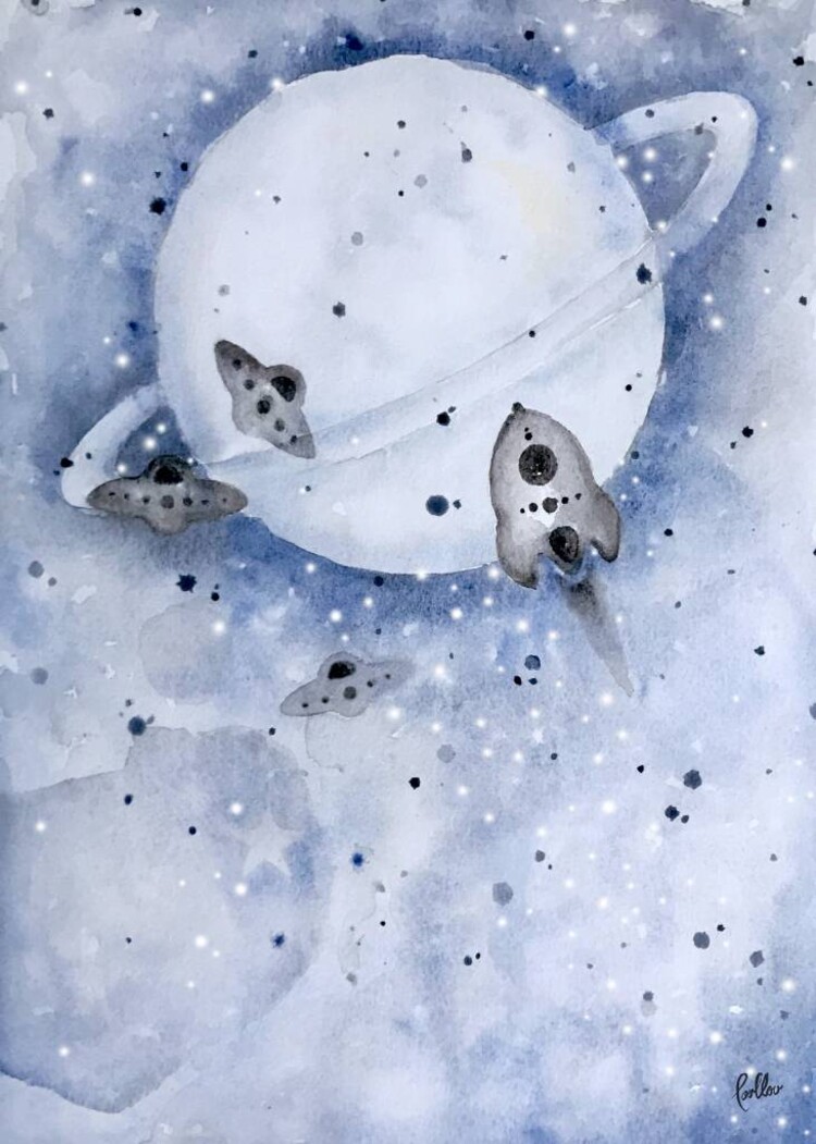 Loullou up in the air poster 50x70