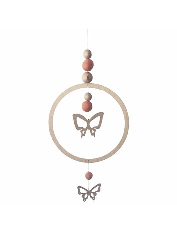 Loullou mobile / wall hanger vlinder