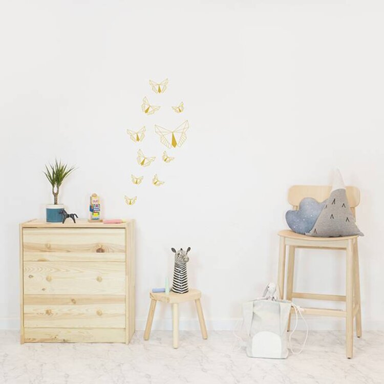 Fabelab wall stickers golden butterflies