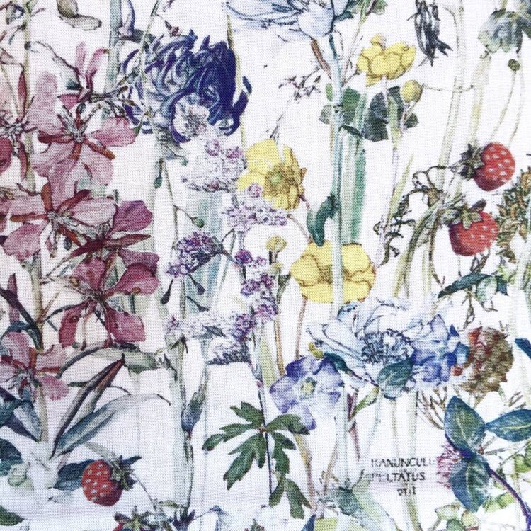 Super Carla hoeslaken baby wild flowers blauw 60x120