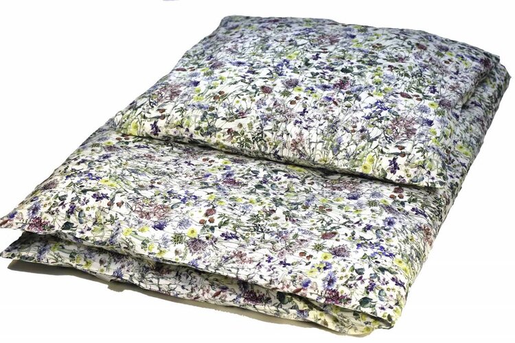 Super Carla duvet cover wild flowers blue junior 100x140