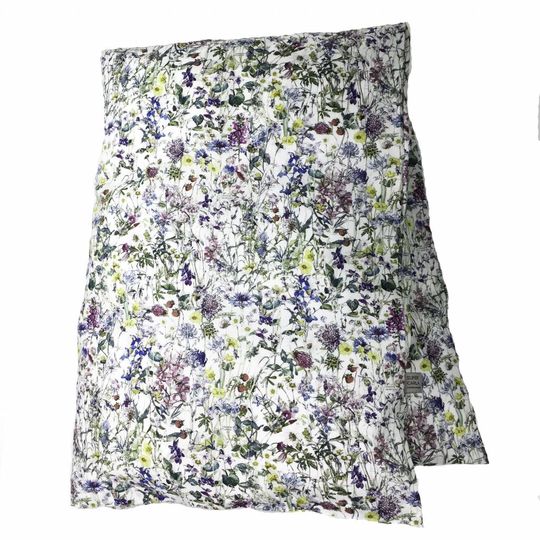 super carla dekbedovertrek wild flowers blauw junior 100x140
