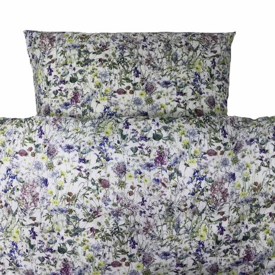 super carla duvet cover wild flowers blue junior 100x140