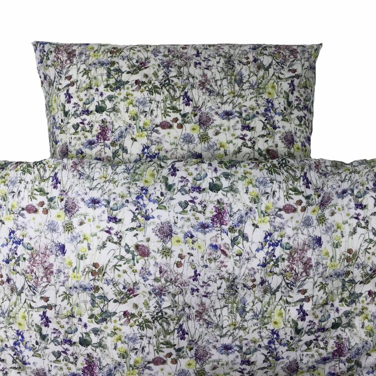 Super Carla dekbedovertrek wild flowers blauw junior 100x140