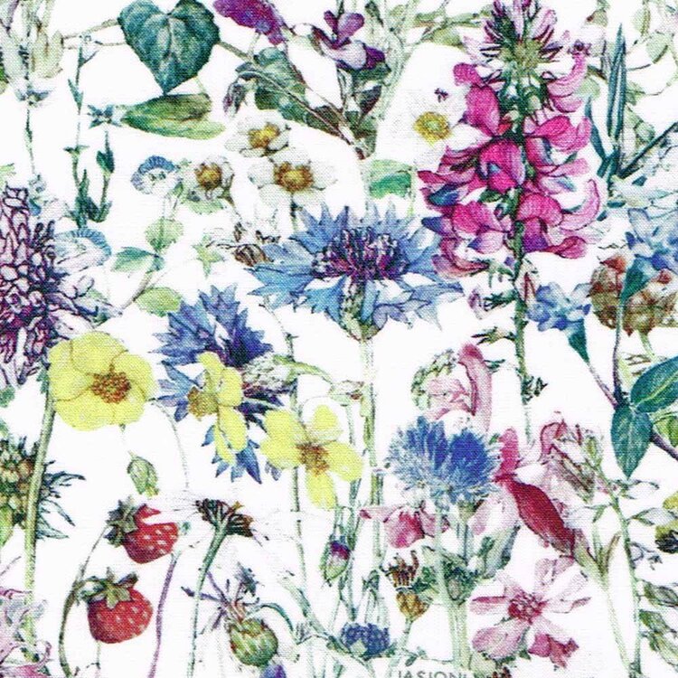 Super Carla duvet cover wild flowers blue junior 100x140