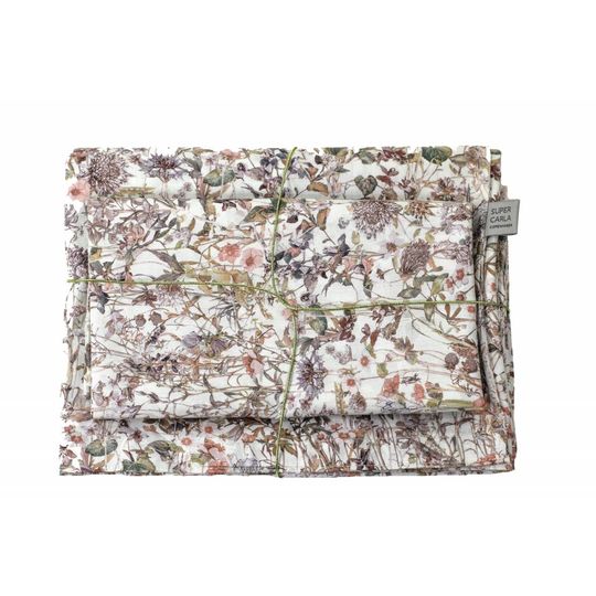 super carla dekbedovertrek wild flowers rose baby 70x100