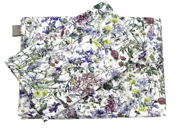 Super Carla dekbedovertrek wild flowers blauw baby 70x100