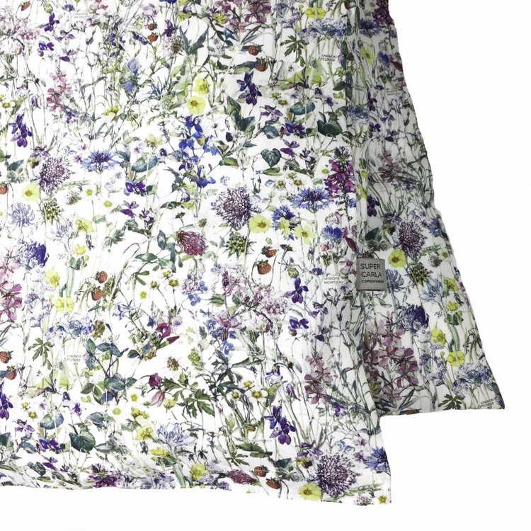 Super Carla dekbedovertrek wild flowers blauw baby 70x100