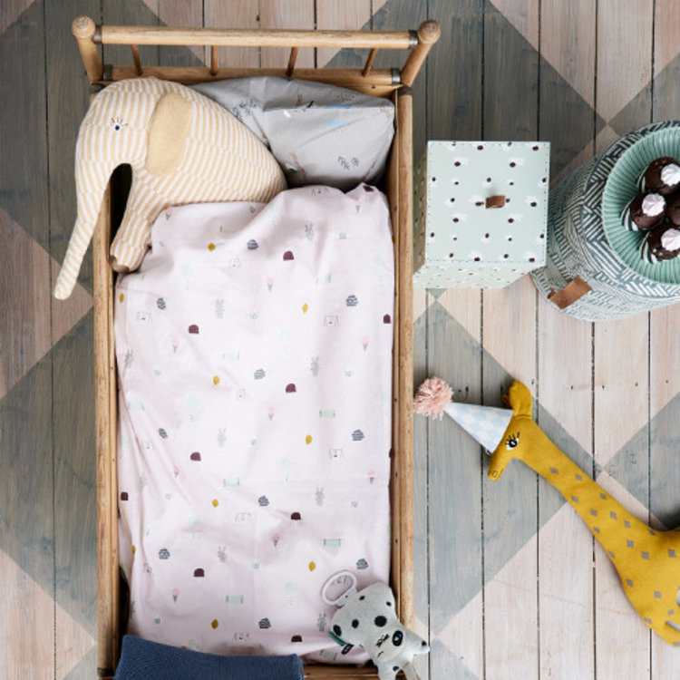 OYOY bobo blanket flint stone blue 80x100