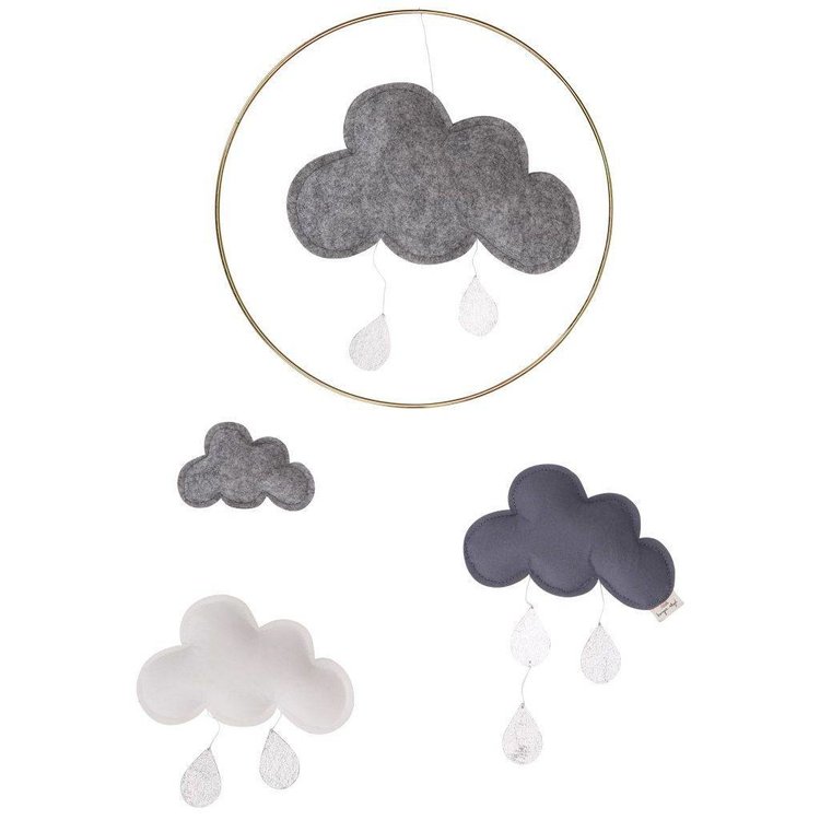 Konges Slojd odin cloud mobile with silver drops