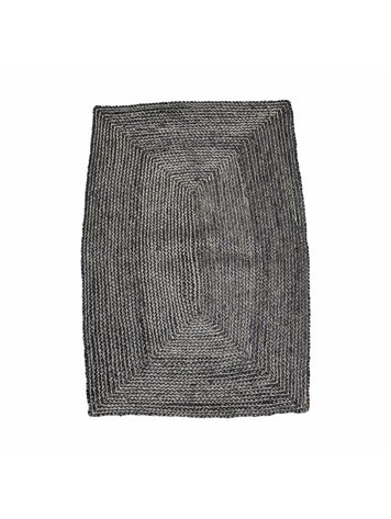 House doctor rectangular rug structure zwart (130x85 cm)