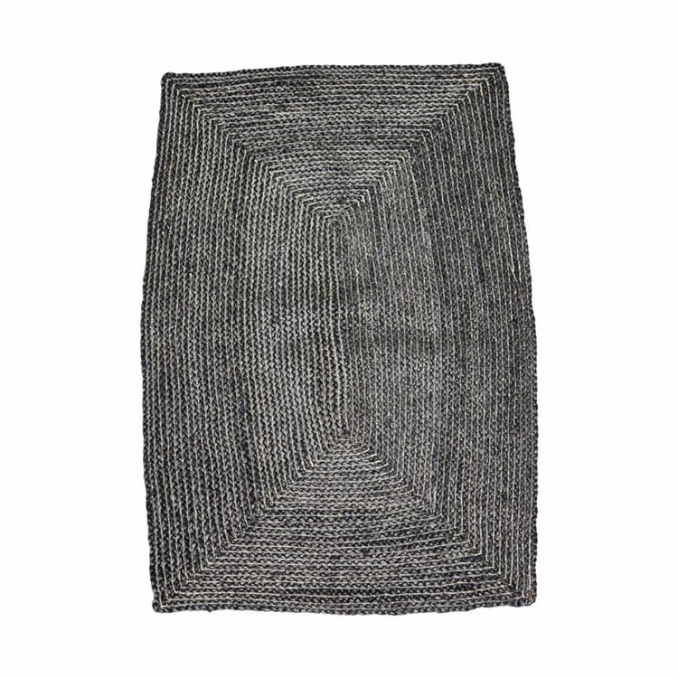 House doctor rectangular rug structure zwart (130x85 cm)