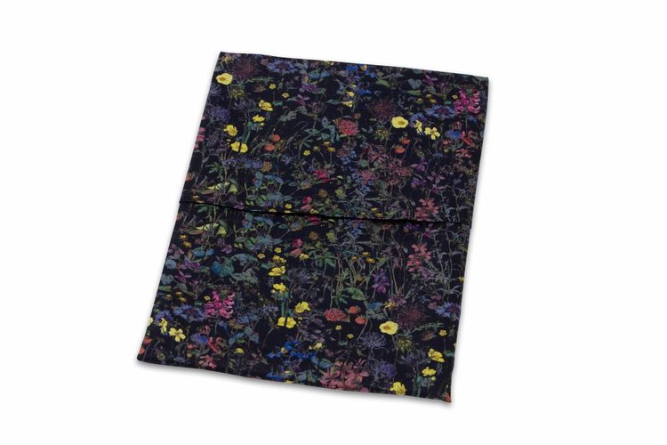 Super Carla wieg lakentje wild flowers black 75x100