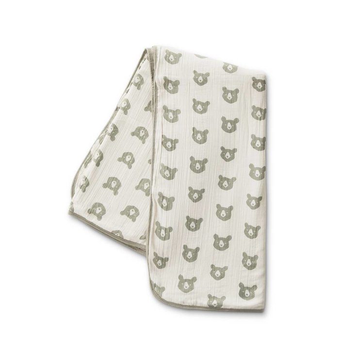 Rylee + Cru  muslin quilt bear print