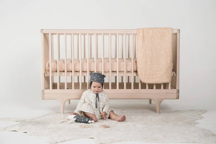 Rylee + Cru  muslin quilt bear stardust print