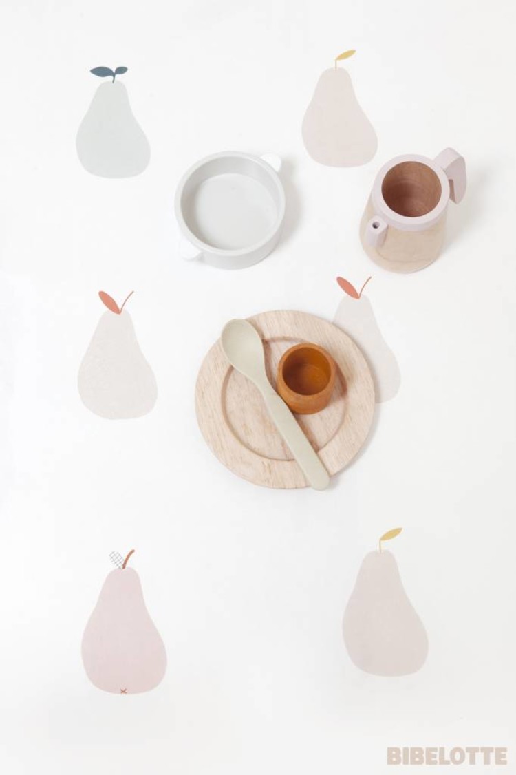Bibelotte Bibelotte wallpaper pears pink