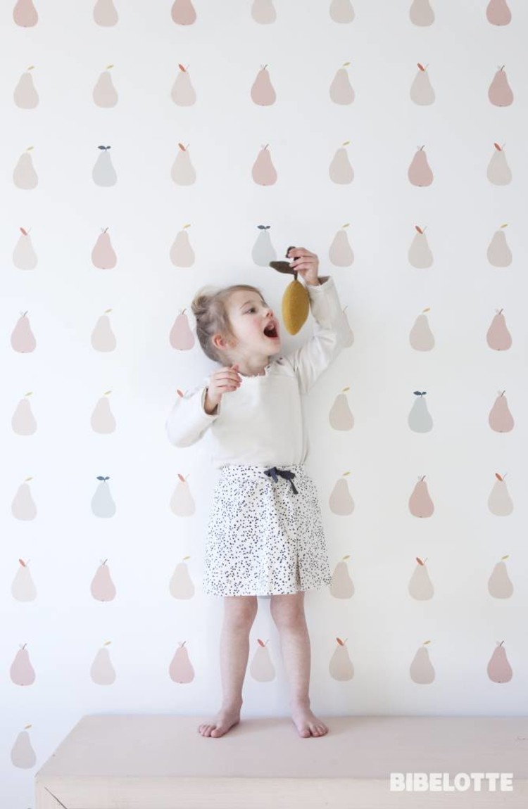 Bibelotte Bibelotte wallpaper pears pink