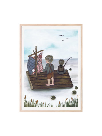 That's Mine That's  Mine  |  poster "Raft fishing" 50x70