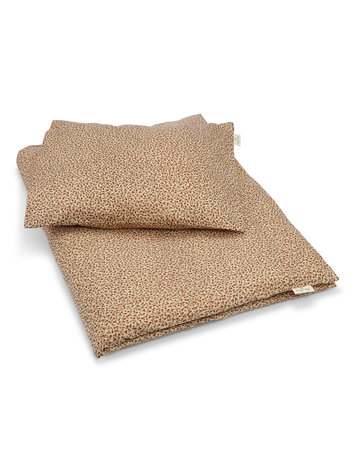 Konges Slojd Konges Slojd Duvet cover set rosaraie red baby 100x70