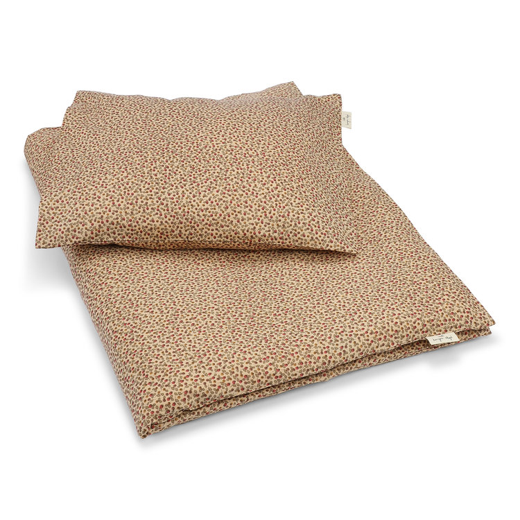 Konges Slojd Konges Slojd Duvet cover set rosaraie red 100x70