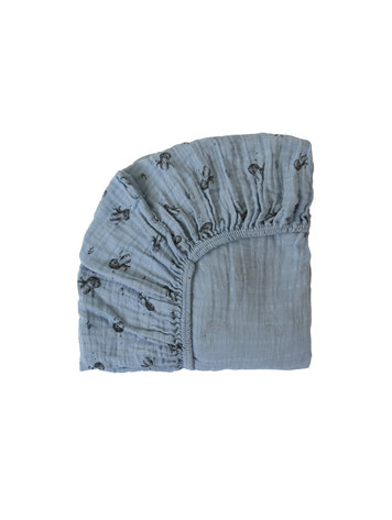 Rose in April Rose in April Fitted sheet olivia deer gray blue baby 60x120