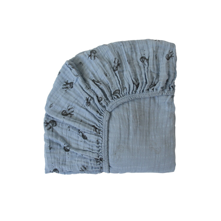 Rose in April Rose in April Fitted sheet olivia deer gray blue baby 60x120