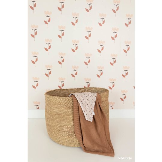 Bibelotte Bibelotte Behang retro bloem roze