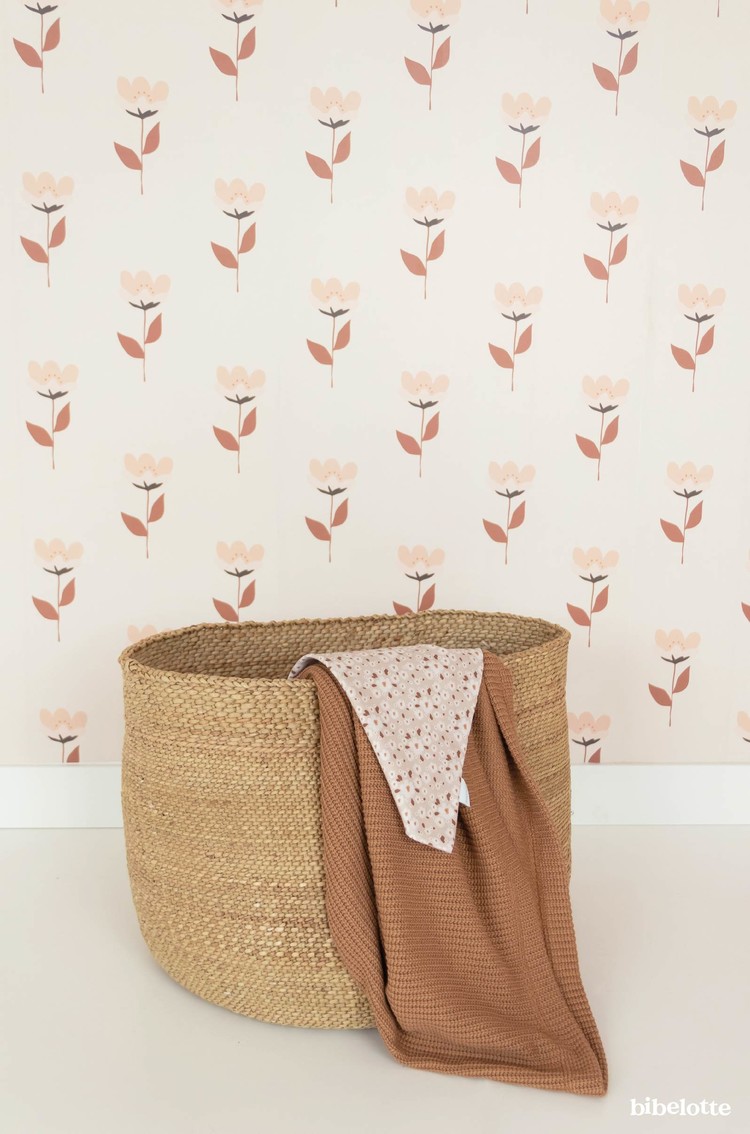 Bibelotte Bibelotte Behang retro bloem roze