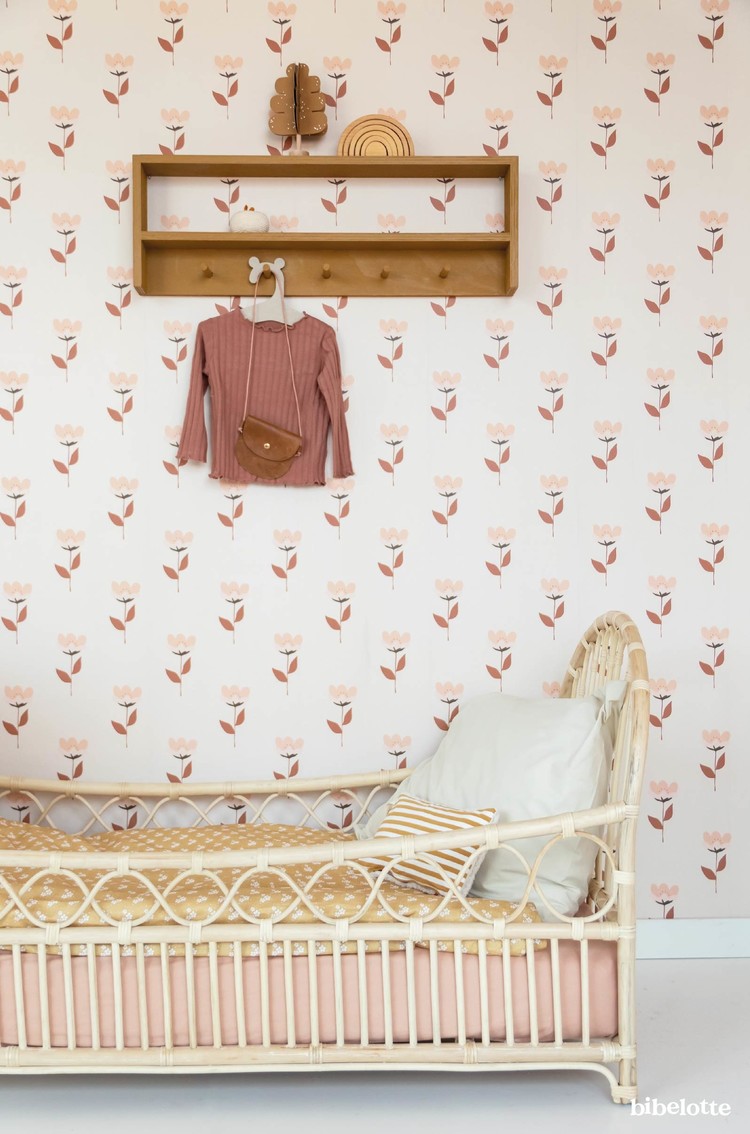 Bibelotte Bibelotte Wallpaper retro flower pink
