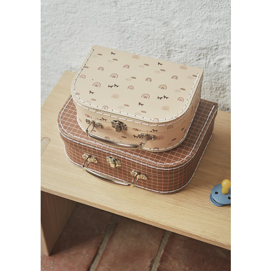 OYOY OYOY Mini suitcases set of 2 Rainbow and grid