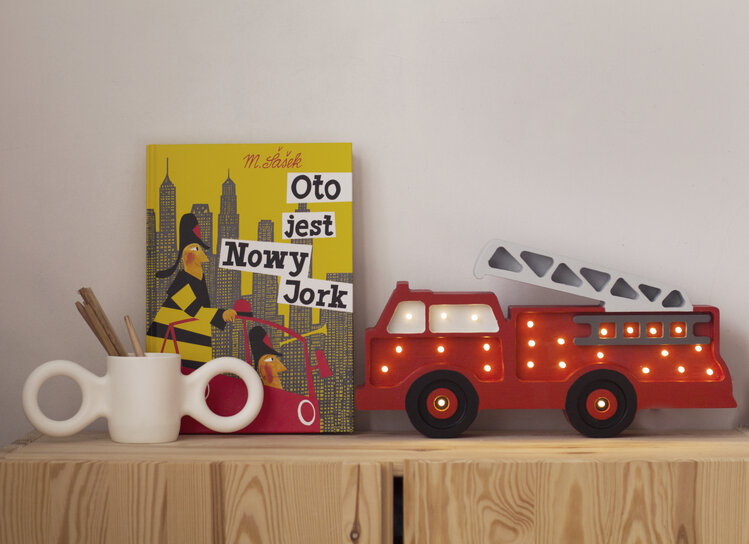 Little Lights Litlle Lights Lamp Bird mini Firetruck red
