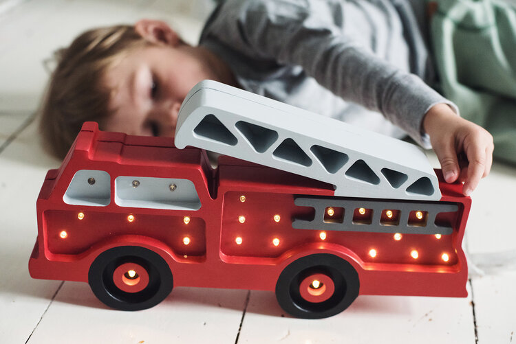Little Lights Litlle Lights Lamp Bird mini Firetruck red