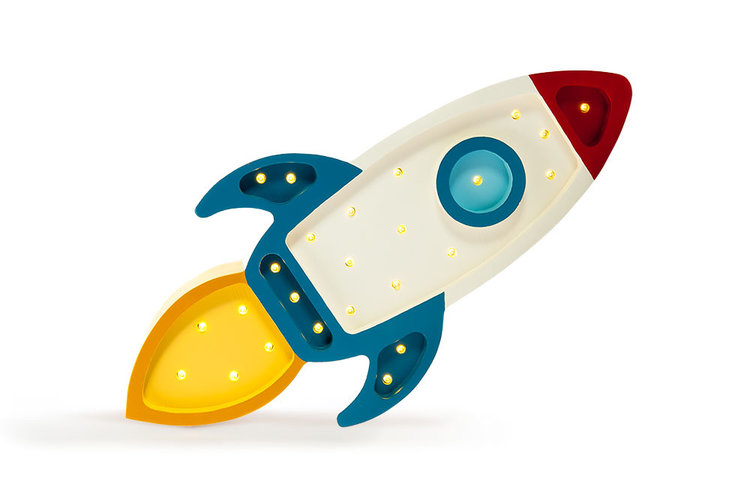 Little Lights Litlle Lights Lamp Space rocket white
